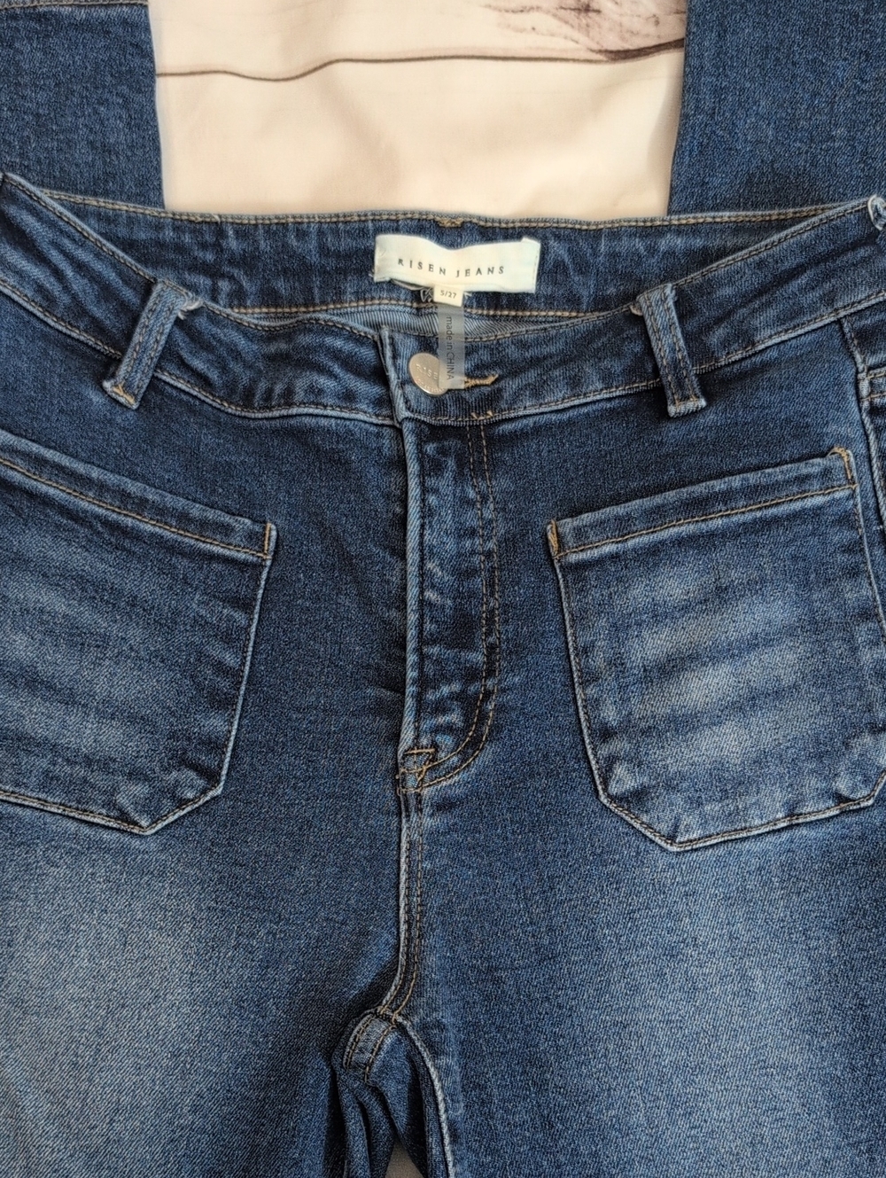 Risen Chestnut Ridge High Rise Flare Jeans Womens 27 RDP5913-DK Dark Wash - Picture 3 of 7
